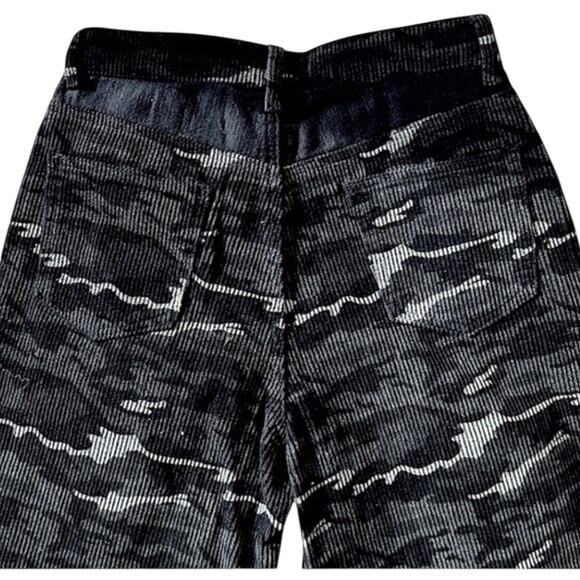 POL Camouflage Print Wide Leg Black Gray Corduroy Pants Women's Size Small - Picture 16 of 16